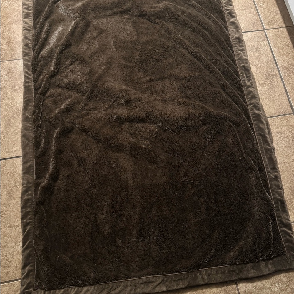 Restoration Hardware Brown Throw Blanket